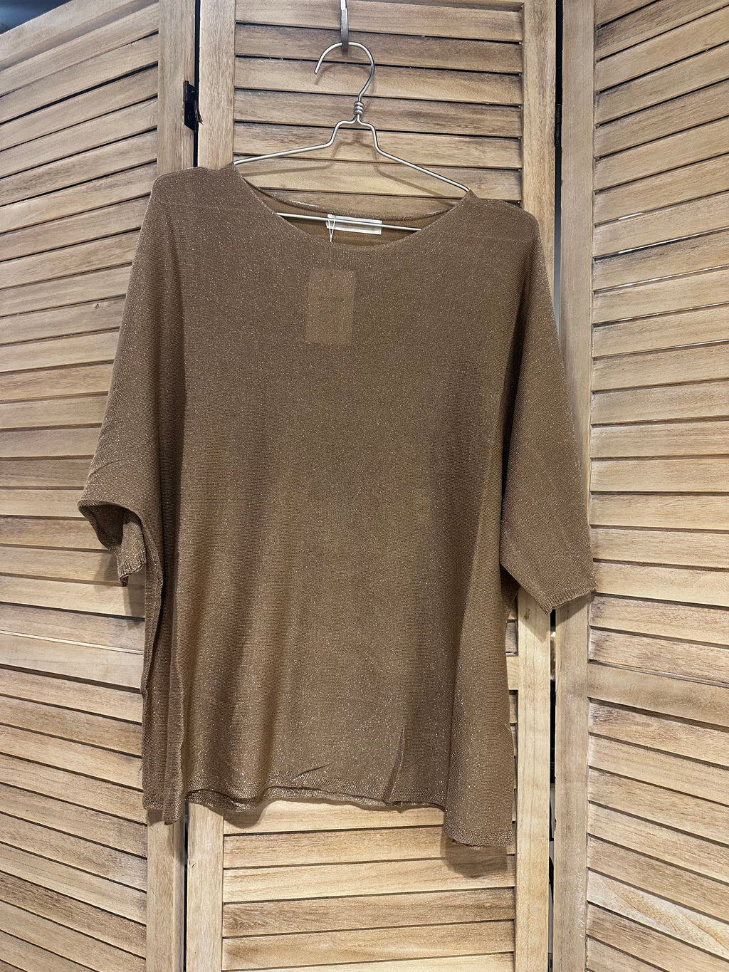 Stickad glittrig tröja