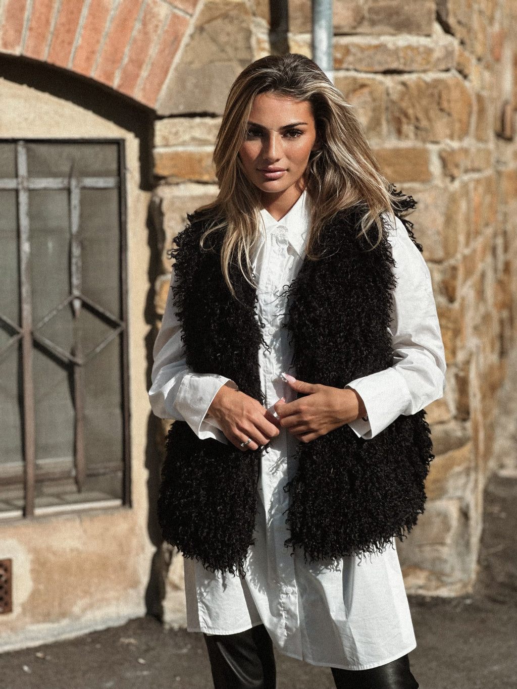 Alexia Faux Fur väst mini