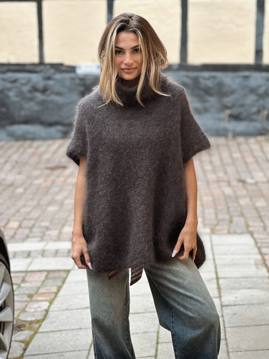 Mohairtröja med polokrage