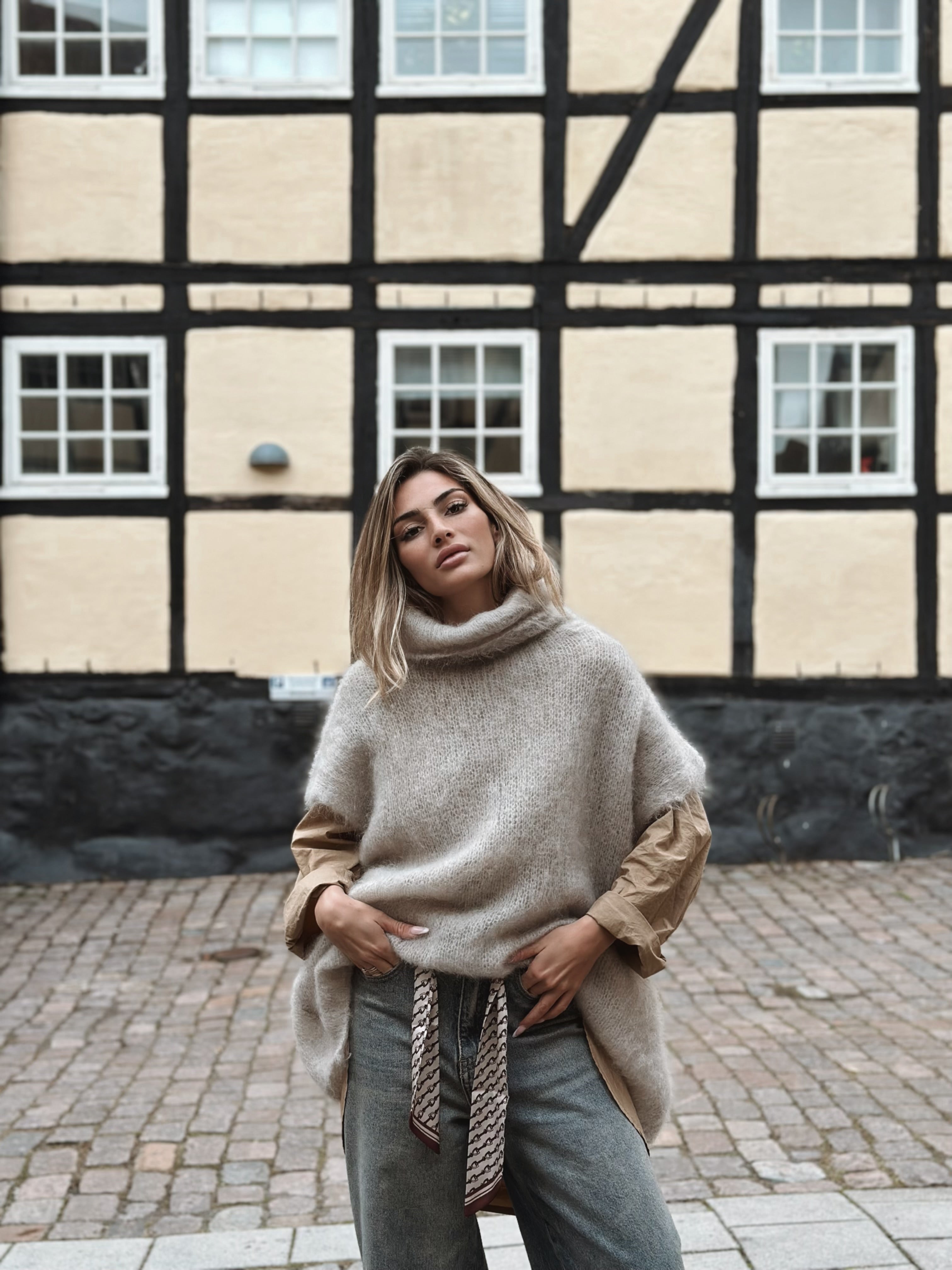 Mohairtröja med polokrage