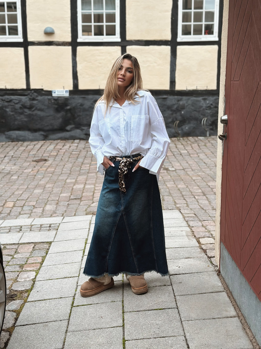 Vit oversized skjorta