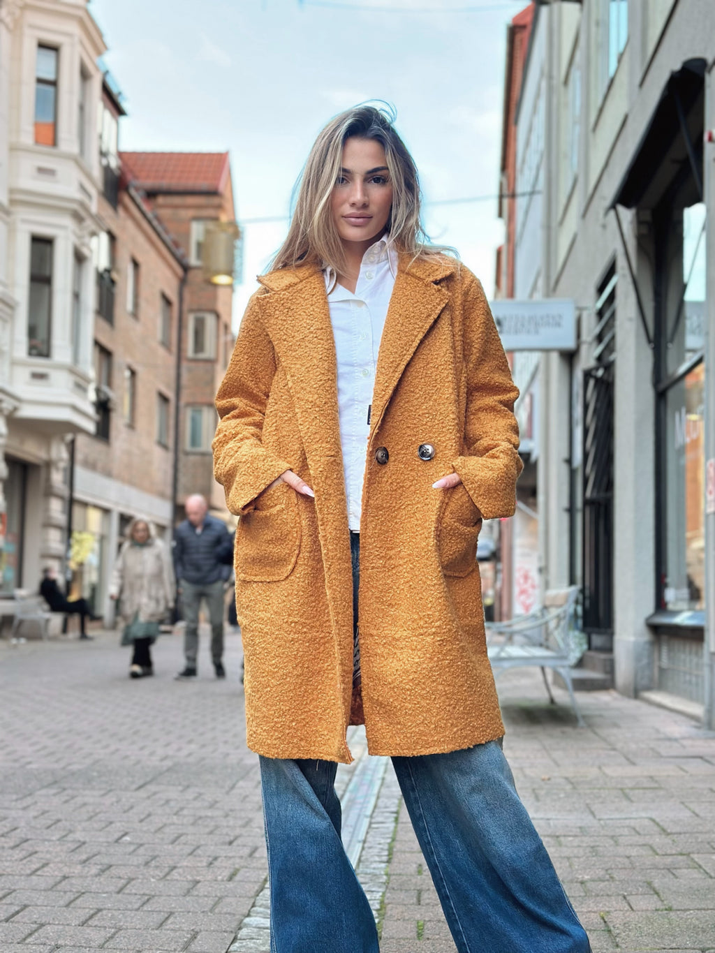 Lång oversized teddyjacka