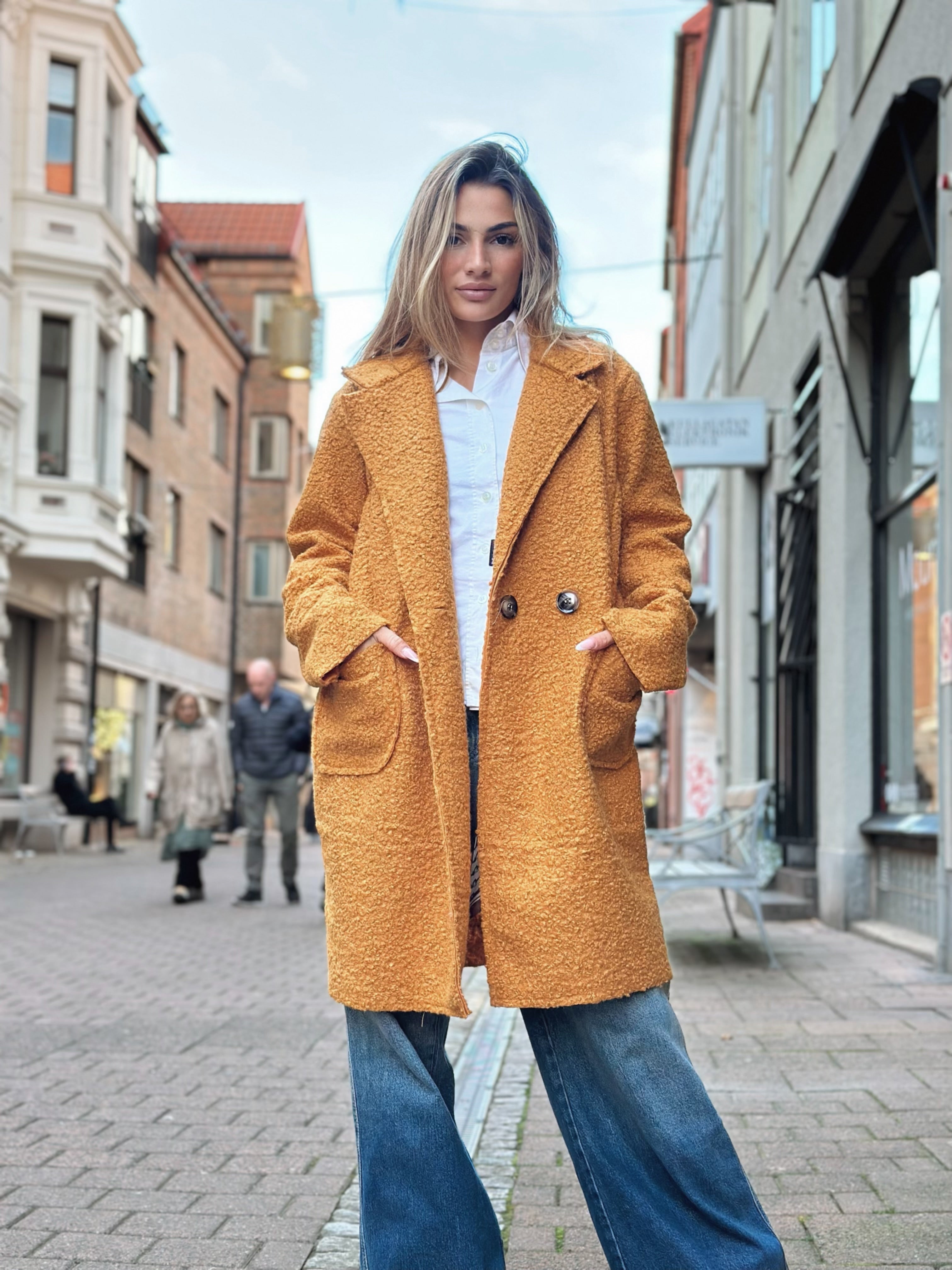 Lång oversized teddyjacka