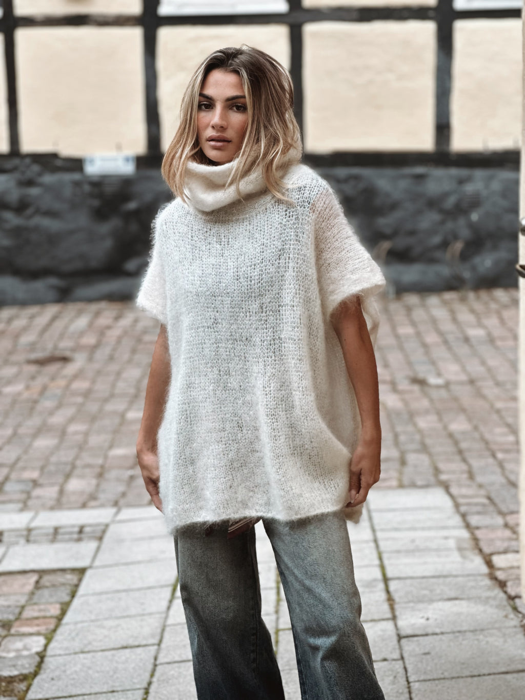 Mohairtröja med polokrage