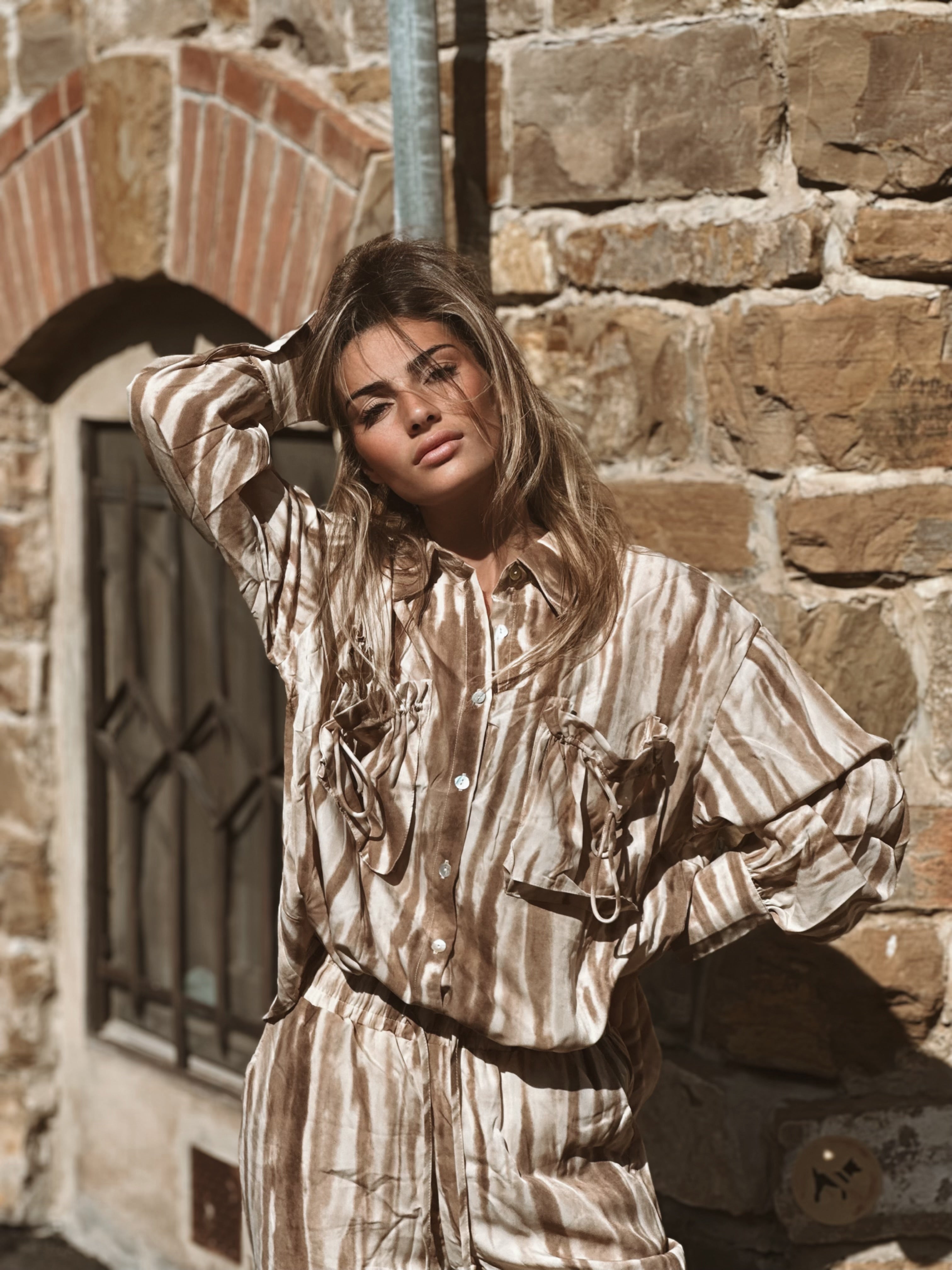 Zebra Top with 2 big pockets