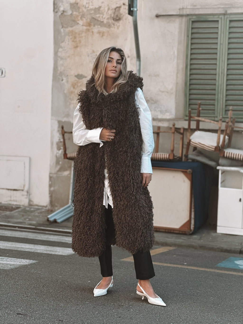 Alexia faux fur west Long