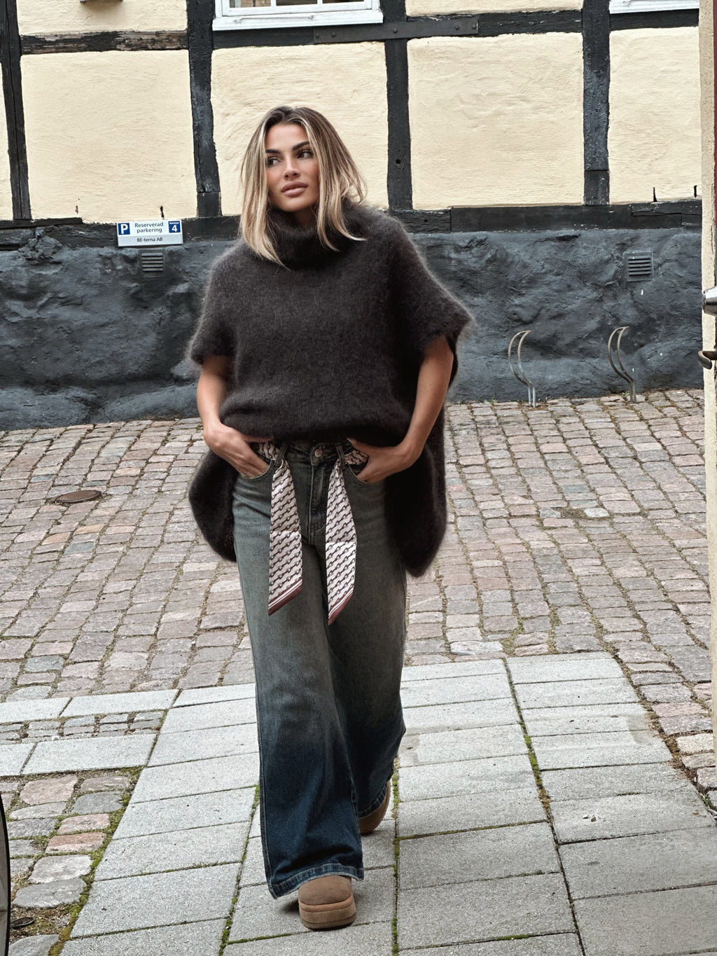 Mohairtröja med polokrage