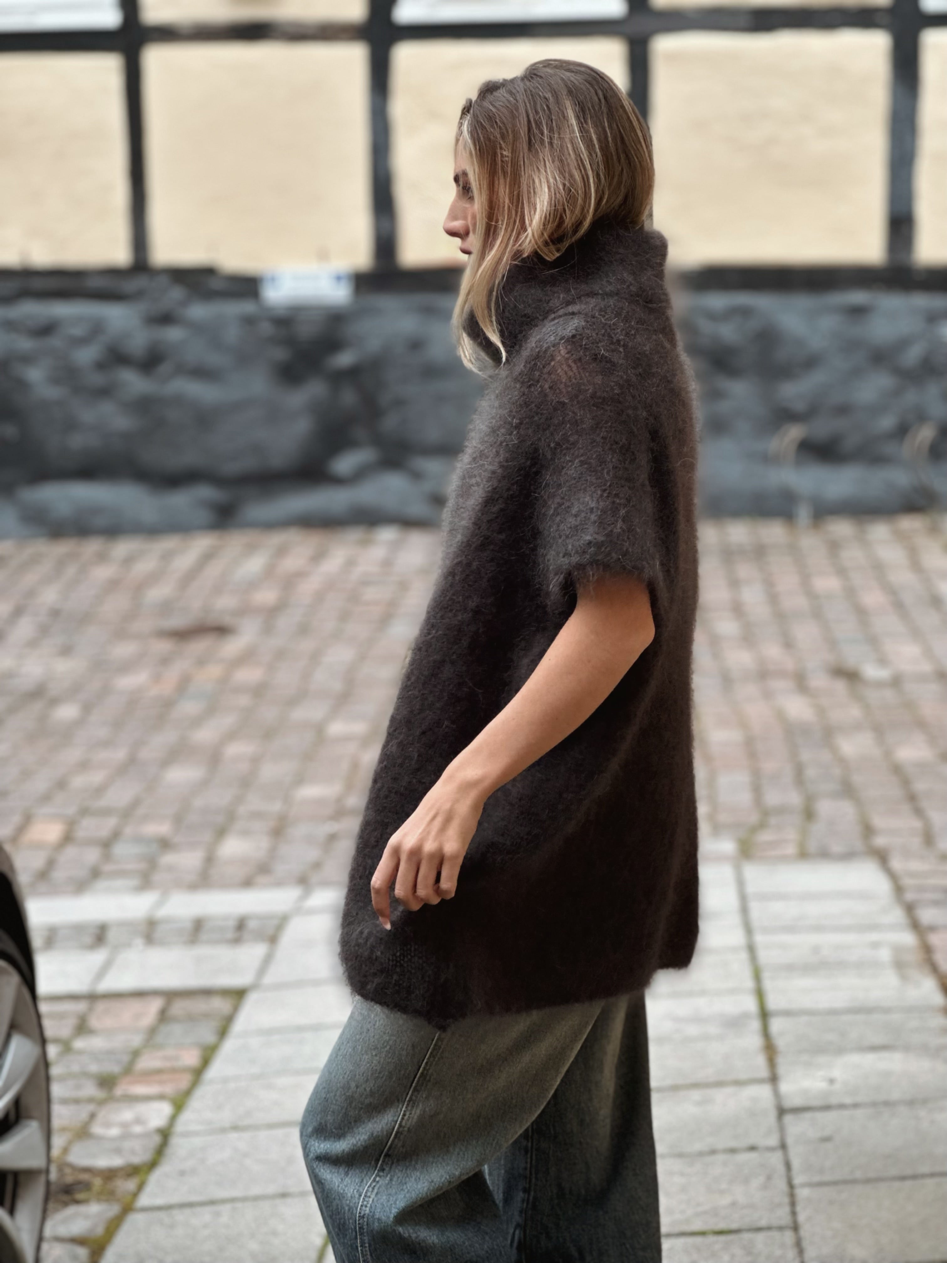 Mohairtröja med polokrage